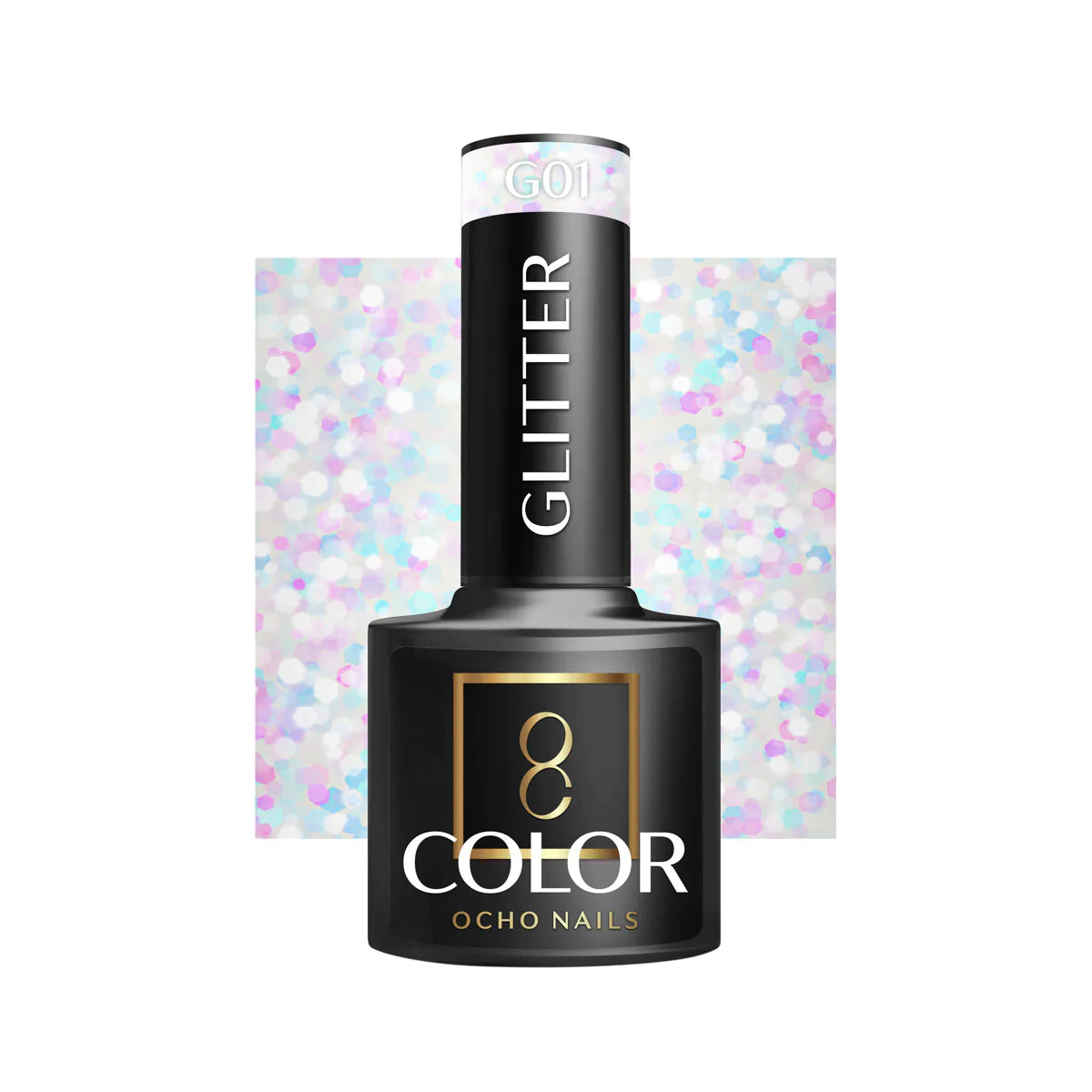 Ocho Nails Glitter geelilakka G01
