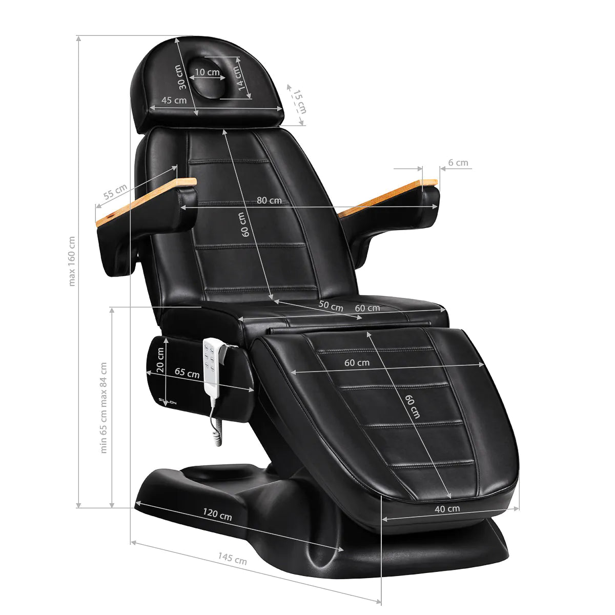 Hoitotuoli SILLON Lux 273b 3 moottoria, musta