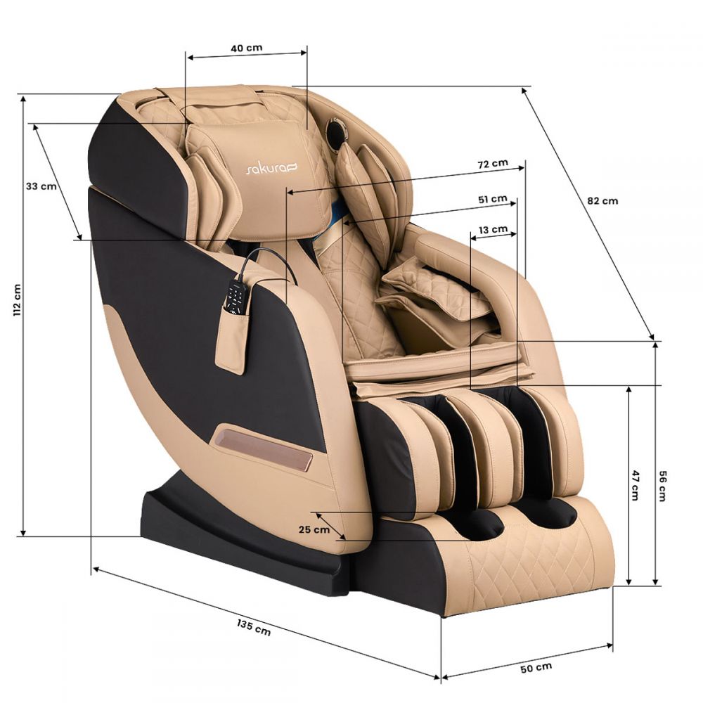 Sakura hierontatuoli Comfort 806, ruskea