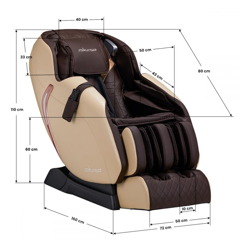 Sakura hierontatuoli Comfort 807, ruskea