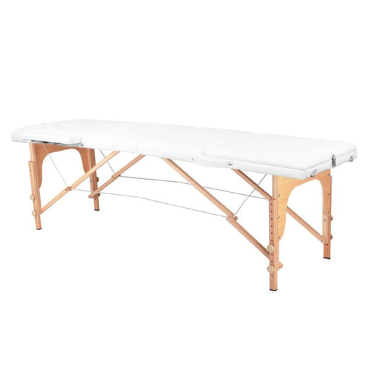 Matkahierontapöytä Wood Comfort 3 valkoinen