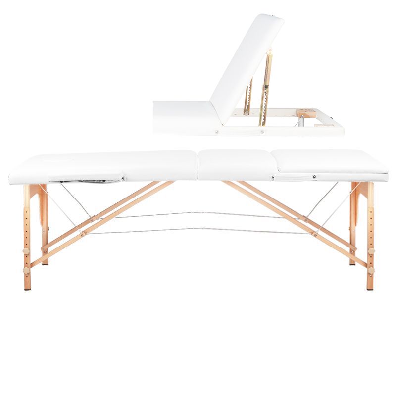Matkahierontapöytä Wood Comfort 3 valkoinen