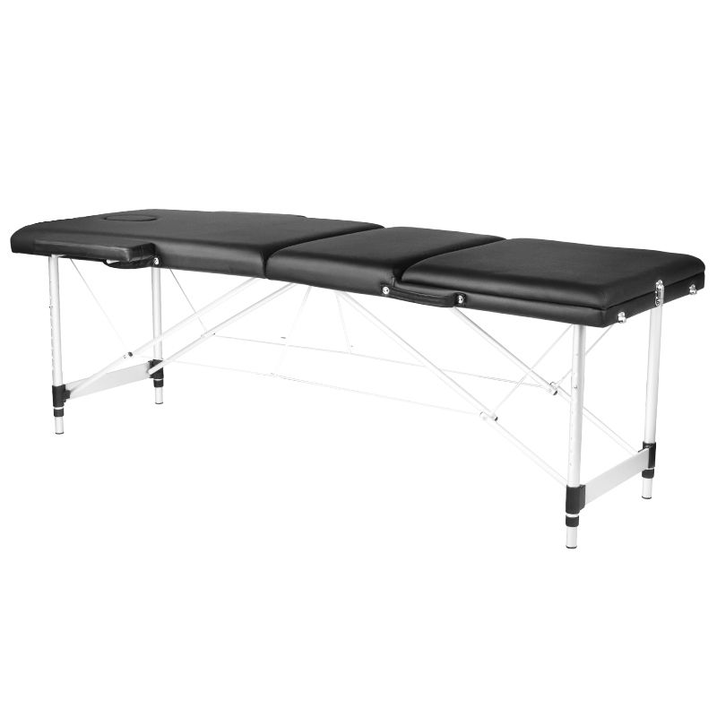 Kannettava hierontapöytä Alu 3 Comfort musta