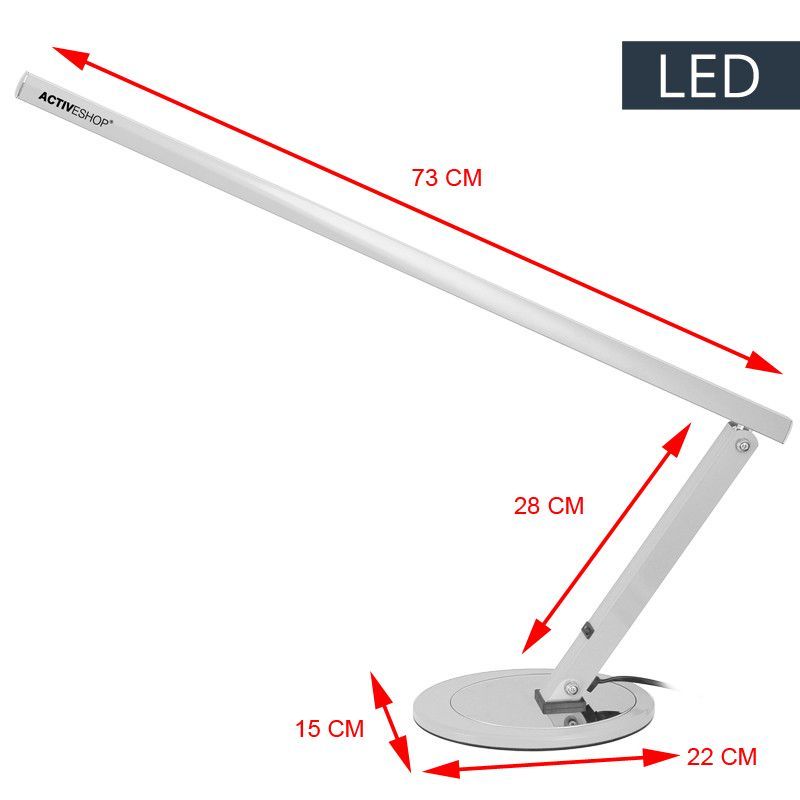 Pöytävalaisin SLIM LED hopea